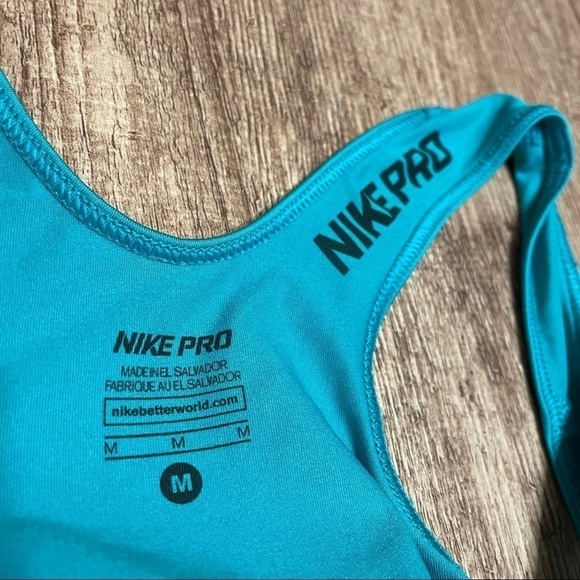 Nike Pro Green Logo Razorback Tank Top - Picture 3 of 4